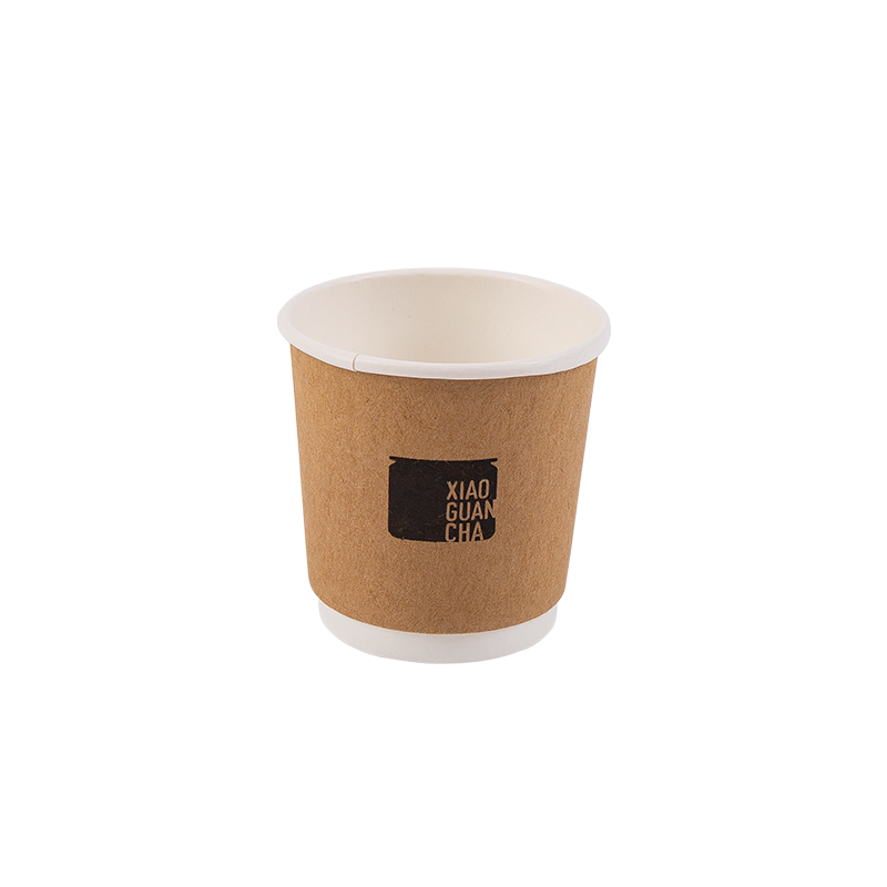 Gobelet en papier double couche biodégradable jetable de 4 oz