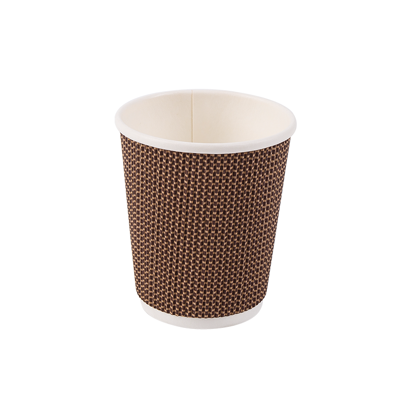 Gobelets en papier ondulé biodégradables jetables 8oz