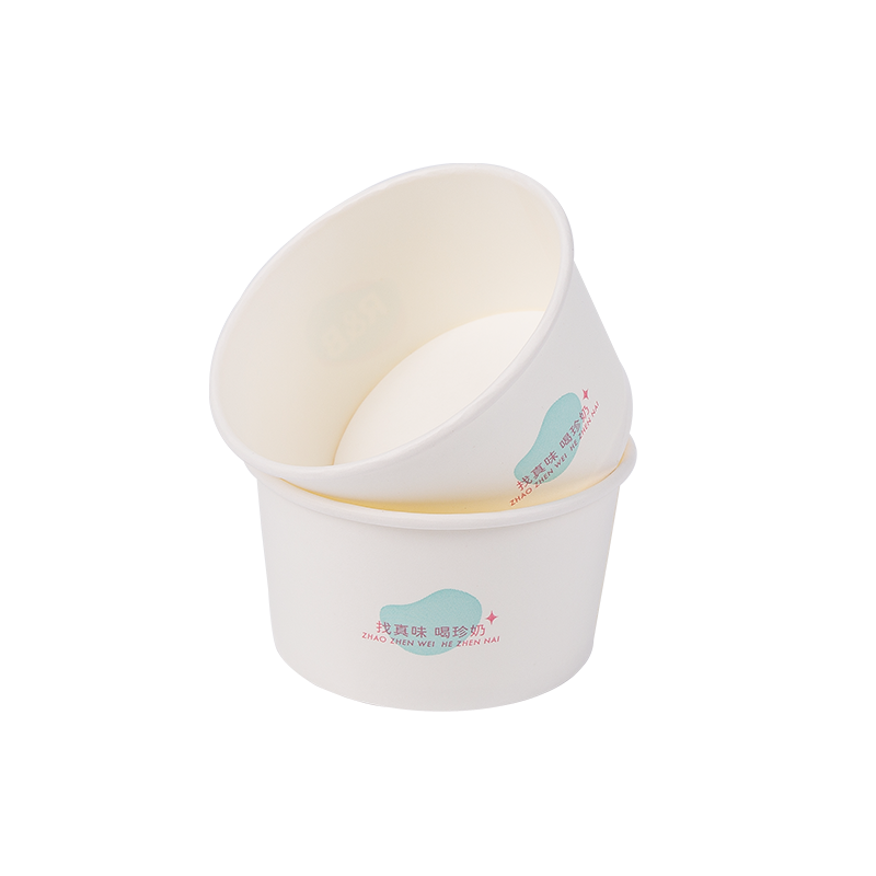 Tasses de crème glacée en papier biodégradables jetables 8oz