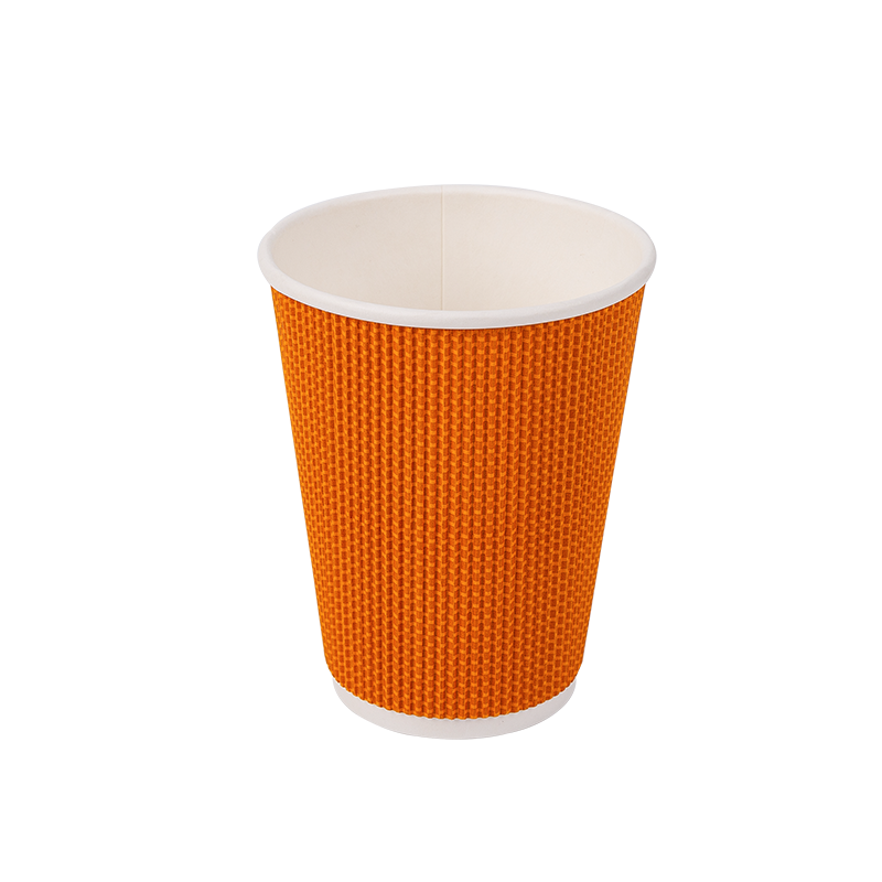 Gobelets en papier ondulé biodégradables jetables 12 oz
