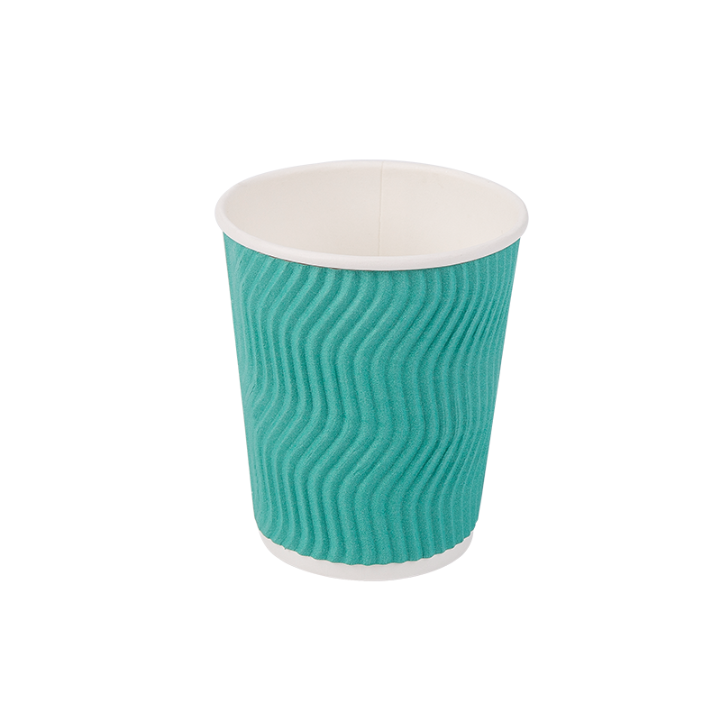 Gobelets en papier ondulé biodégradables jetables 8oz