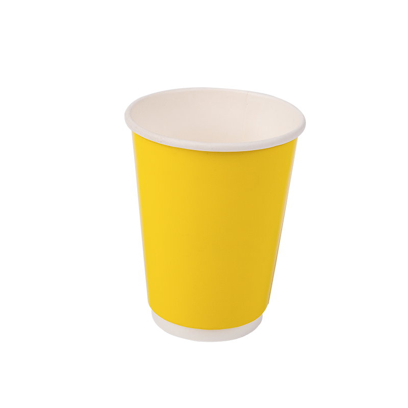 Gobelet en papier double couche biodégradable jetable de 12 oz