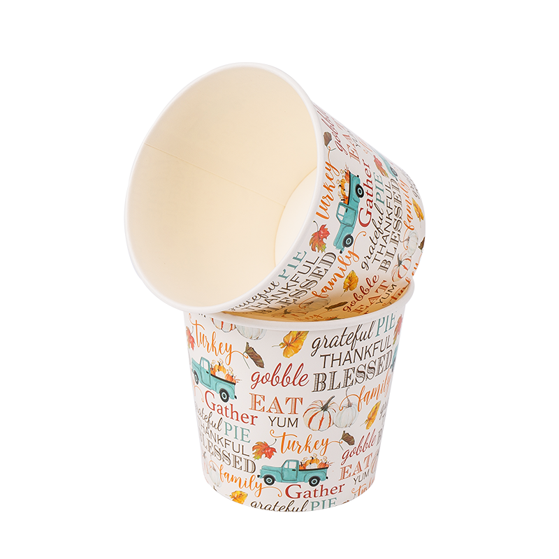 Tasses de crème glacée en papier biodégradables jetables 32oz