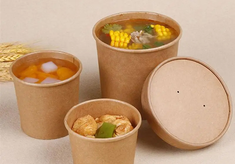 Bols à soupe en papier biodégradables jetables